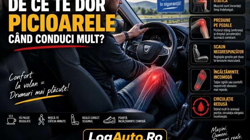 De ce te dor picioarele când conduci mult