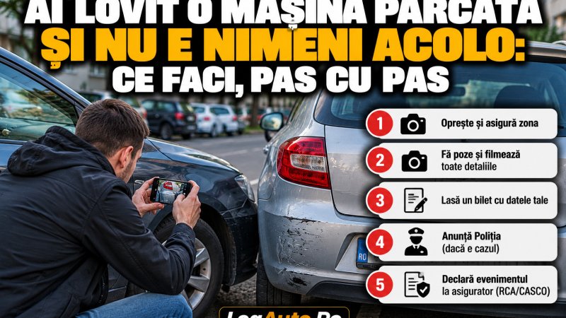 Ai lovit o mașină parcată și nu e nimeni acolo: ce faci