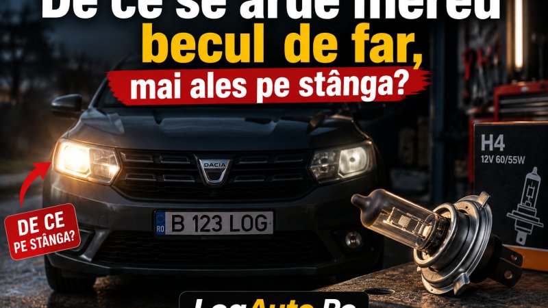 De ce se arde mereu becul de far, mai ales pe stânga