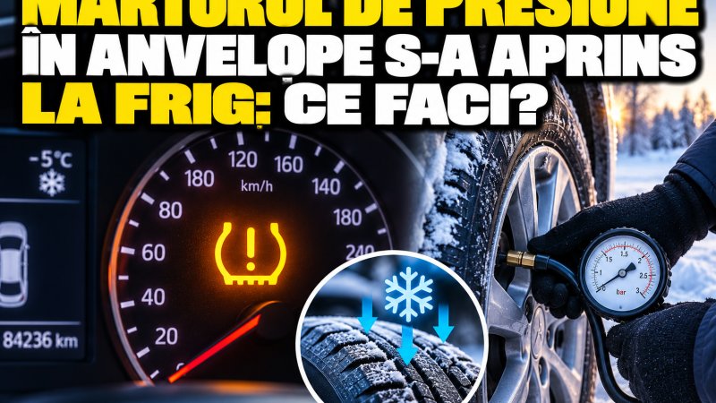 Martorul de presiune în anvelope s-a aprins la frig: ce faci
