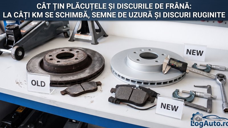 Cât țin plăcuțele și discurile de frână: la câți km se schimbă, semne de uzură și discuri ruginite