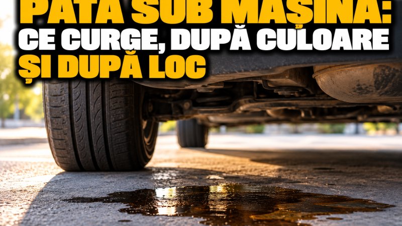 Pată sub mașină: ce curge, după culoare și după loc
