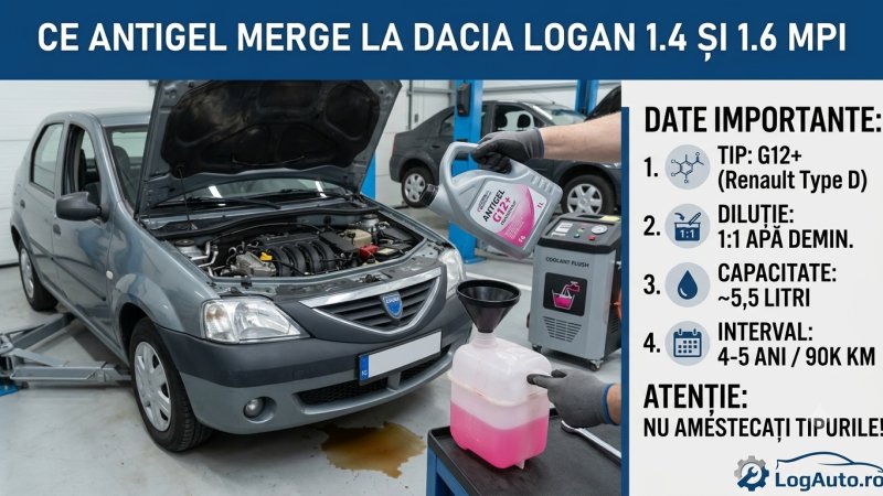 Ce antigel merge la Dacia Logan 1.4 și 1.6 MPI