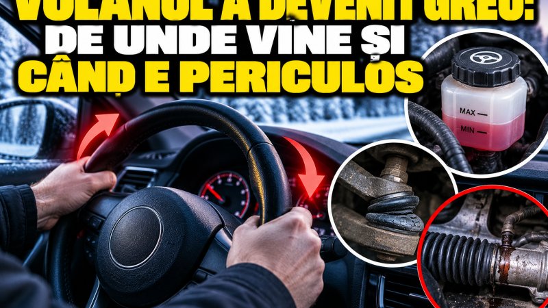Volanul a devenit greu: de unde vine și când e periculos