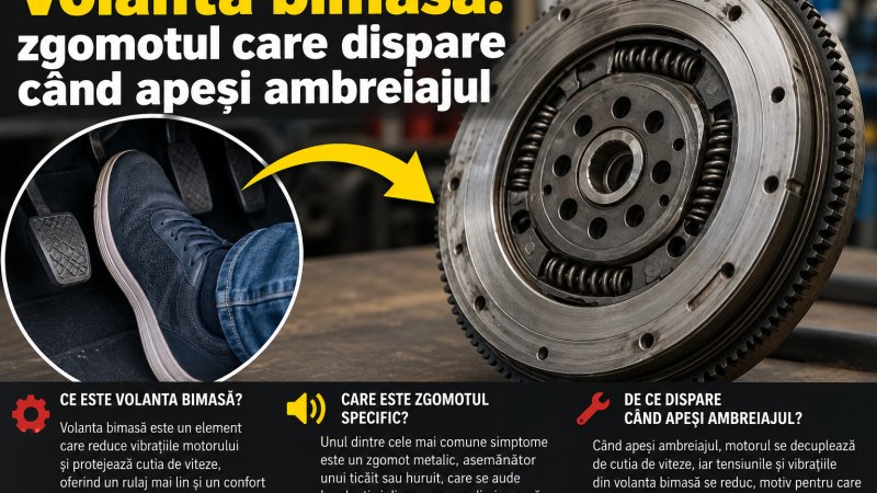 Volanta bimasă: zgomotul care dispare când apeși ambreiajul