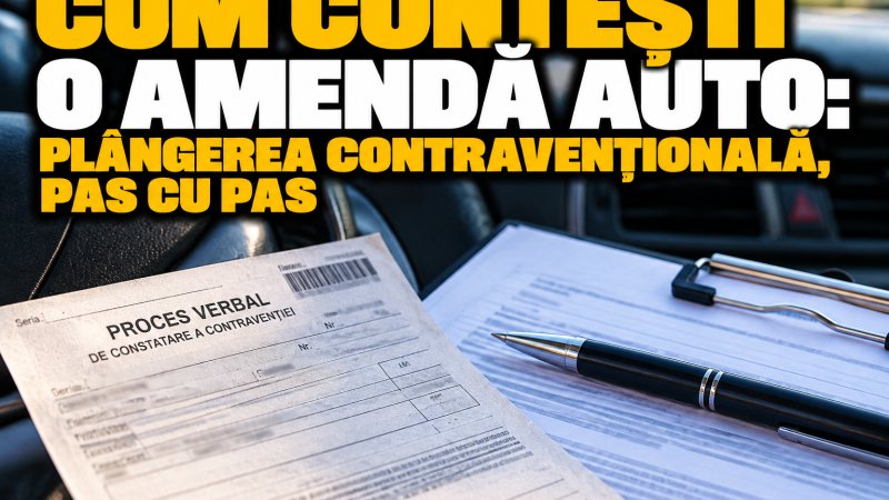 Cum contești o amendă auto: plângerea contravențională, pas cu pas
