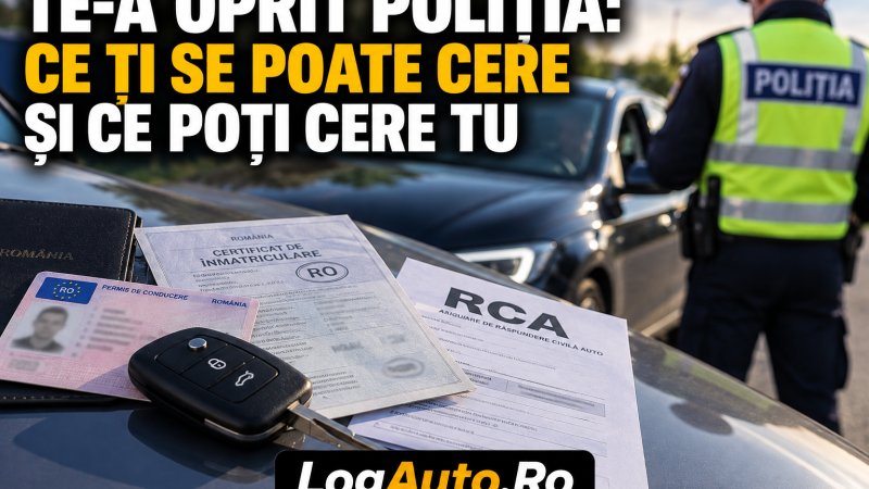 Te-a oprit poliția: ce ți se poate cere și ce poți cere tu
