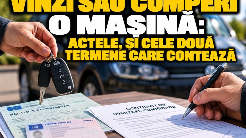 Vinzi sau cumperi o mașină: actele, și cele două termene care contează